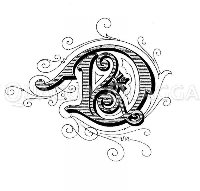 Buchstabe D, Schriftart: Jugendstil - Quagga Illustrations