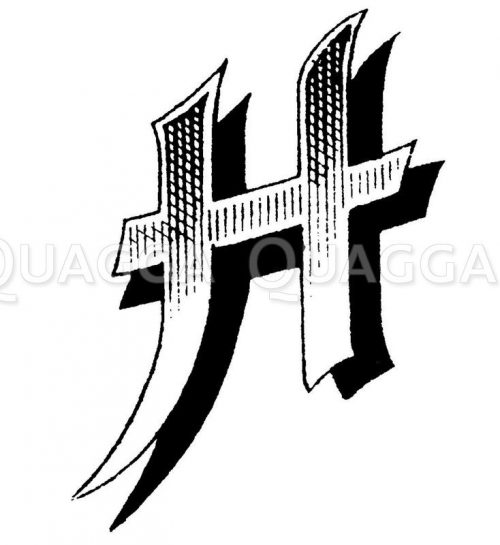 Buchstabe H - Bildkategorie - Quagga Illustrations Bilddatenbank