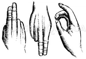 Fingersprache Zeichnung/Illustration