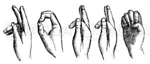Fingersprache Zeichnung/Illustration