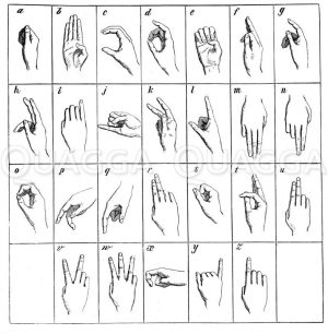 Fingeralphabet Zeichnung/Illustration