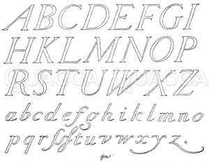 Lateinische Schriften: Renaissancekursivschrift nach Gottlieb Münch