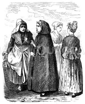 Volkstrachten in Flandern Zeichnung/Illustration