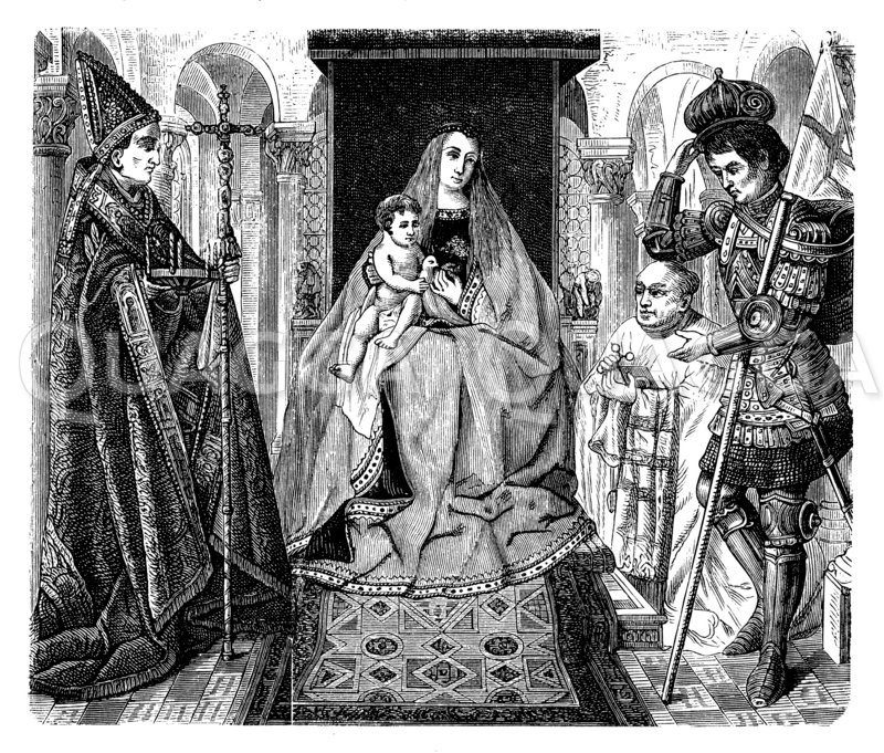 Vom Altar des Kanonikus van der Pael in Brügge Zeichnung/Illustration