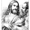 Christus mit dem Zinsgroschen. Von Tizian Zeichnung/Illustration
