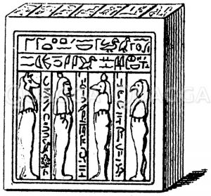 Ägyptischer Totenkasten Zeichnung/Illustration