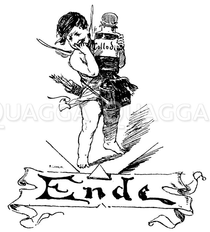 Schriftzug 'Ende' Zeichnung/Illustration