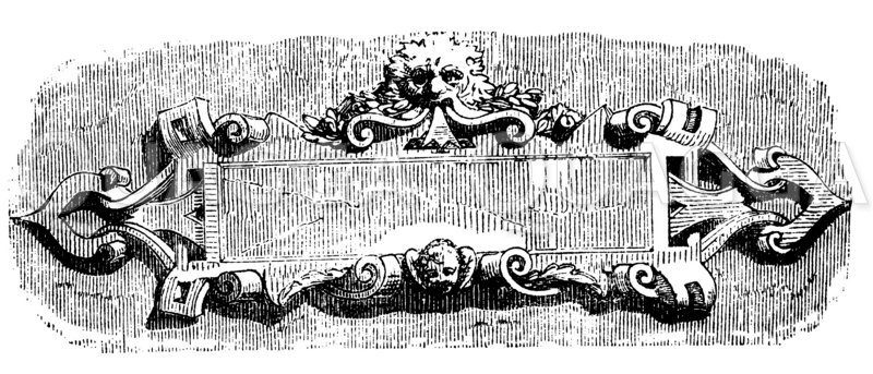 Kartusche aus dem 17. Jahrhundert Zeichnung/Illustration