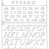 Lateinische Schriften: 1. Alphabet in sog. Blockschrift oder Grotesk