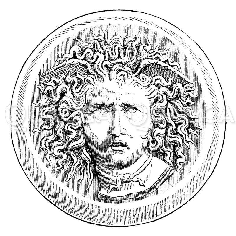Vatikanische Medusa Zeichnung/Illustration