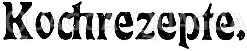 Schriftzug: Kochrezepte Zeichnung/Illustration