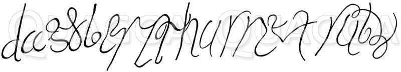 Unterschrift Dagoberts I. Zeichnung/Illustration