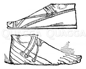 Assyrische Sandalen Zeichnung/Illustration