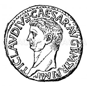 Claudius. Nach einer Münze im Berliner Münzkabinett Zeichnung/Illustration