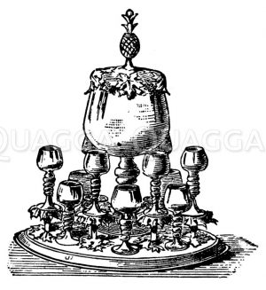 Bowlenservice Zeichnung/Illustration