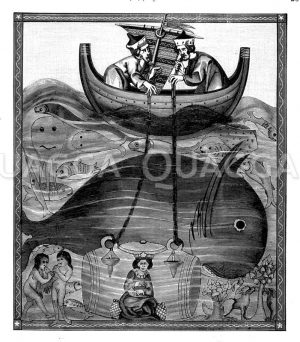 Die Tiefen des Meers nach der Vorstellung des Mittelalters Zeichnung/Illustration