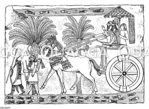 Siegreich heimkehrender assyrischer König