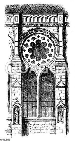 Teil der Kathedrale von Chartres. Französischer Frühgotik