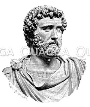 Antoninus Pius. Antike Marmorbüste im Nationalmuseum zu Neapel