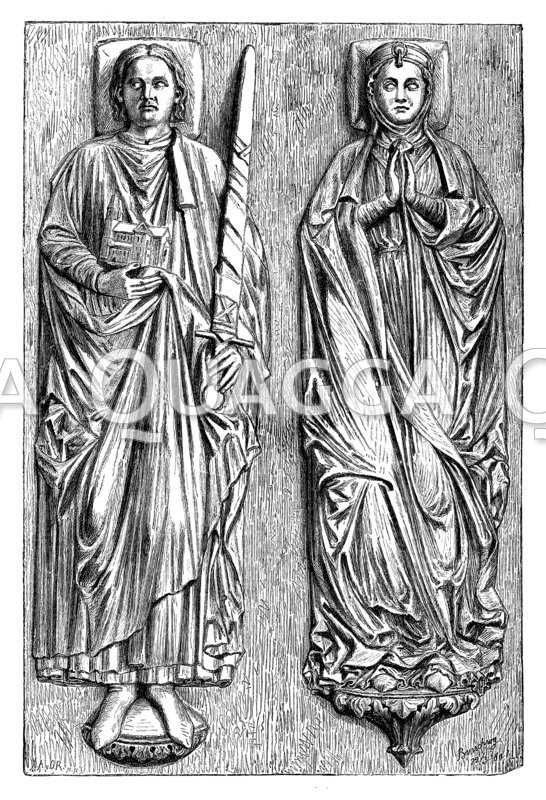 Grabfiguren Heinrichs des Löwen und seiner Gemahlin Mechthild