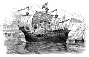Rekonstruktion eines skandiavischen Kriegsschiffes des 12. Jahrhunderts