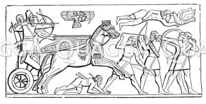 Assyrischer König im Kampfe.