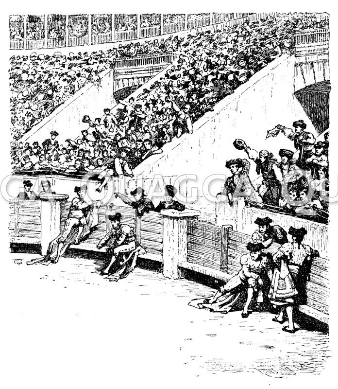 Stierkampf: Arena mit Zuschauern