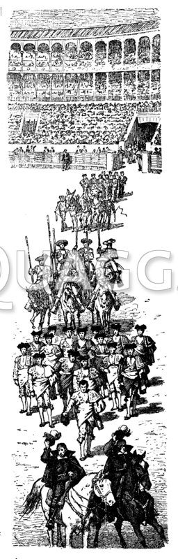 Stierkampf: Aufzug der Matadores in der Arena