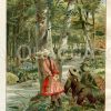 Kinder beobachten Rehe im Wald