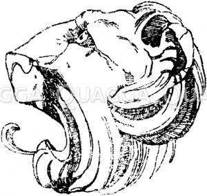 Löwenkopf in Flachrelief von Ghiberti. [Digital]