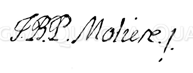 Autograph: Jean Baptiste Molière (Pocquelin)
