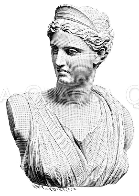 Artemis (Diana von Versailles). Antike Marmorstatue in Paris