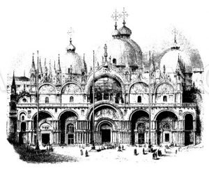 Fassade der Markuskirche in Venedig