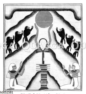 Sonnenaufgang. Altägyptische Darstellung