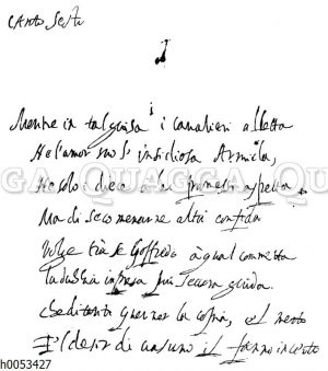 Torquato Tasso: Autograph