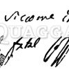 Zwei Verse aus II cinque Maggio. Autograph Allesandro Manzonis