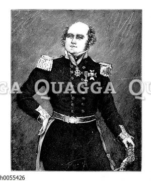Sir John Franklin. Porträt.