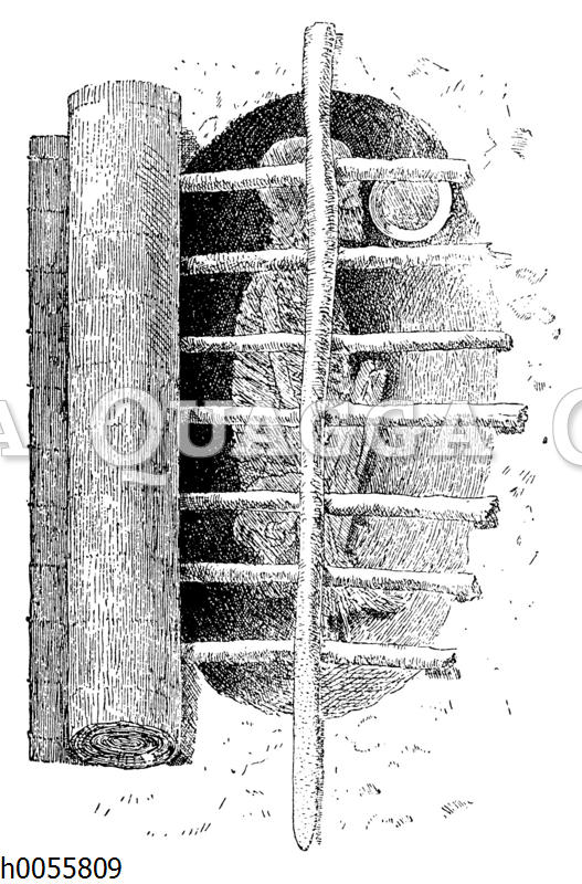 Prähistorisches Hockergrab aus Nordamerika