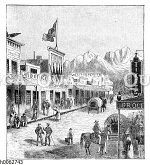 Erste Anfänge einer Stadt im fernen Westen