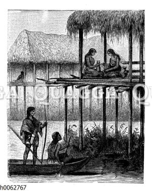 Pfahlbauten in Guayana