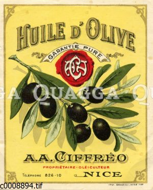Etikett für Olivenöl