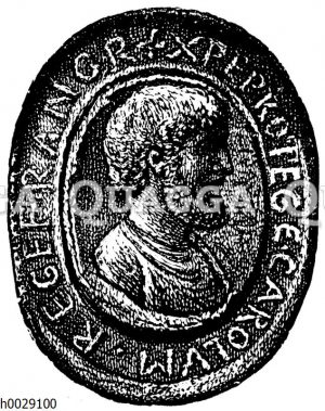 Münze mit dem Porträt Karls des Großen
