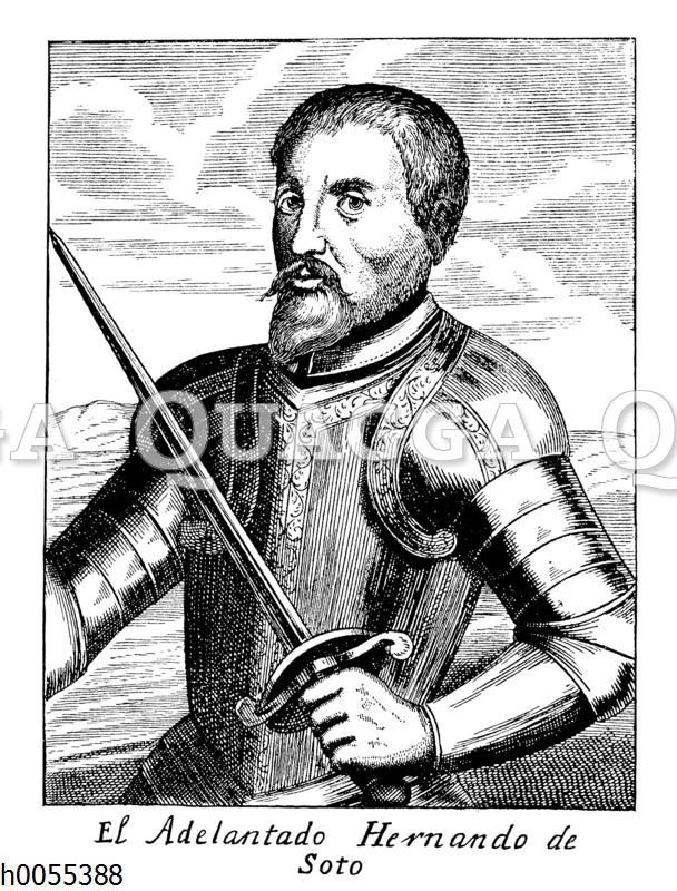 Adelantado Hernando de Soto. Porträt - Quagga Illustrations
