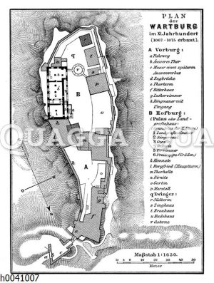 Lageplan der Wartburg