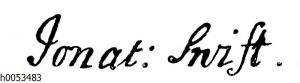 Jonathan Swift: Autograph
