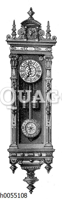 Wanduhr mit Gewichtsregulator