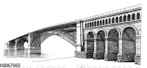 Stahlbrücke über den Mississippi bei St. Louis