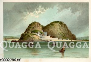 Dumbarton Castle am Ufer des Flusses Clyde