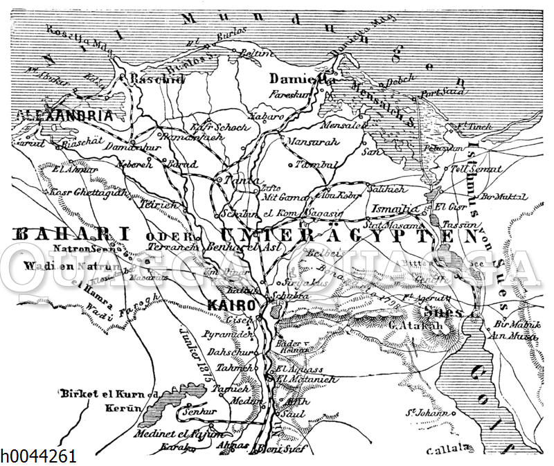 Karte von Unterägypten