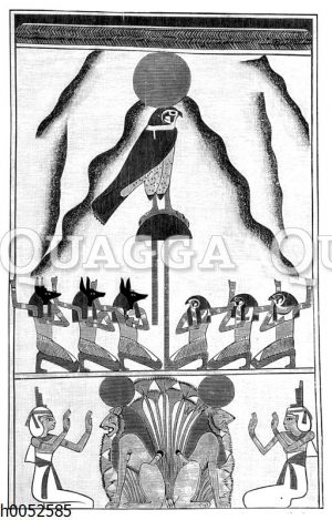 Darstellung der Sonne während der irdischen Nacht im alten Ägypten